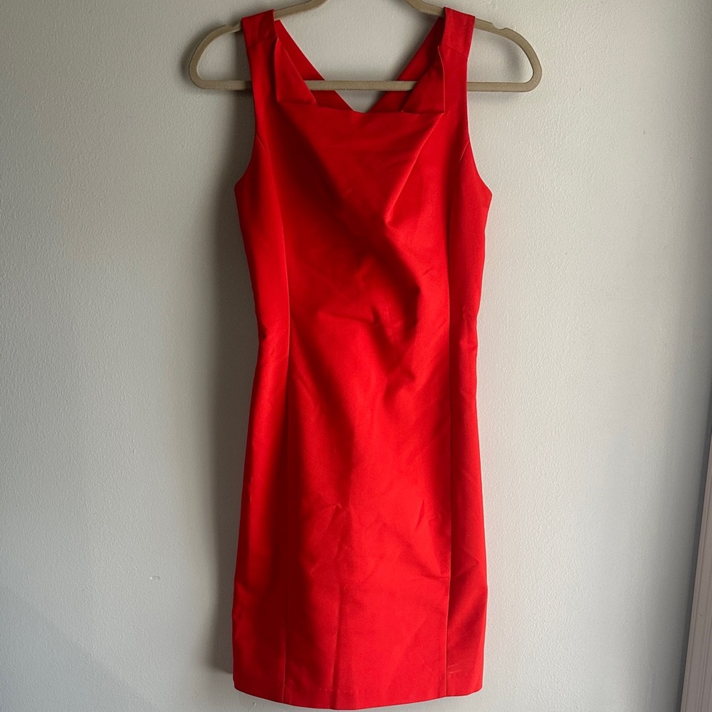 Badgley Mischka Vibrant Red Mini Dress size 2